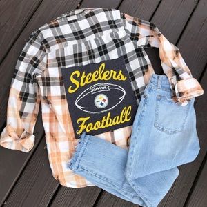 Steelers upcycled flannel